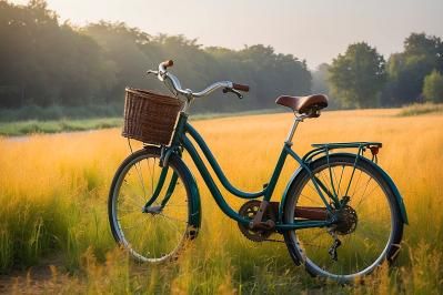 bicycle in nature field